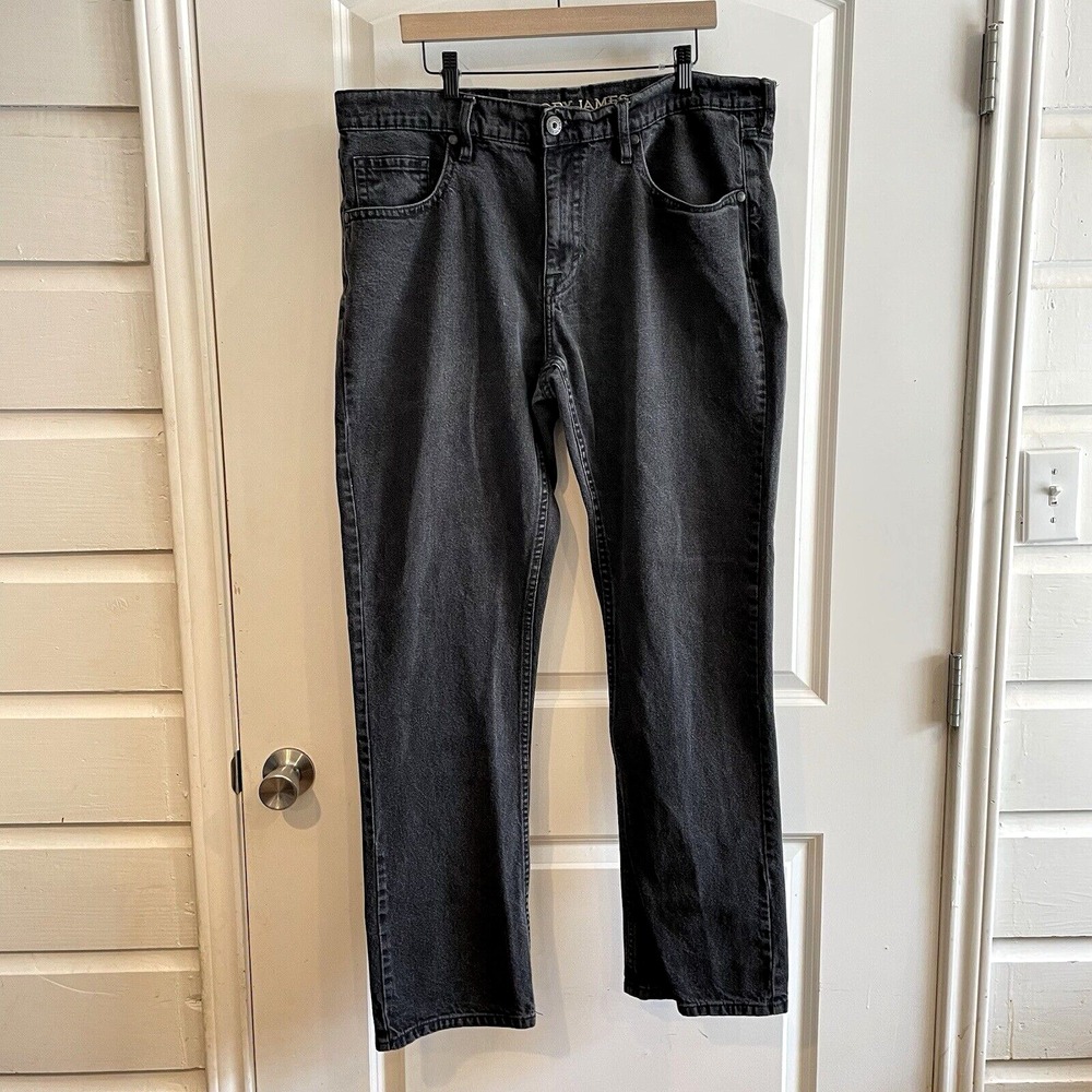 Cody James Men's Black Denim Jeans 38X34 Western Straight Relaxed‎